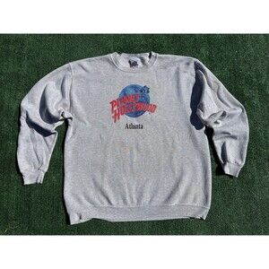 Vintage Planet Hollywood Atlanta Crewneck Sweatshirt Grey Large XL Made in USA